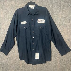 Cintas Flame Resistant Men Size Large 44 Reg Work Button down Shirt
